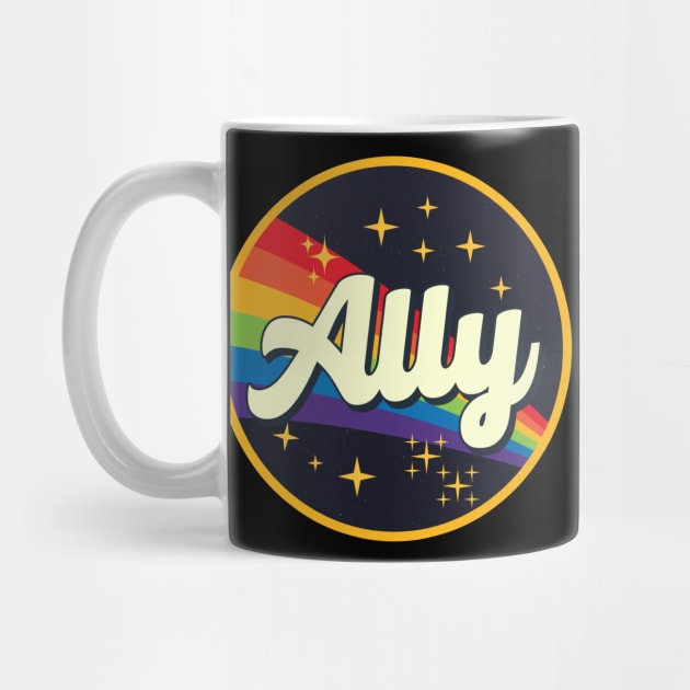 Ally // Rainbow In Space Vintage Style by LMW Art